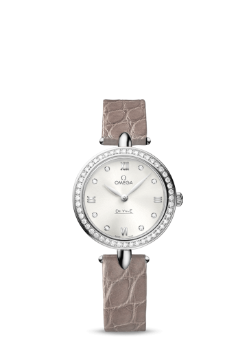 Omega De Ville Prestige Dewdrop Quartz 27.4 Stainless Steel / Diamond / Silver